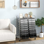 Giantex 20 Drawers Rolling Cart, Mobile Storage Drawer Cart, Classroom - Image 2