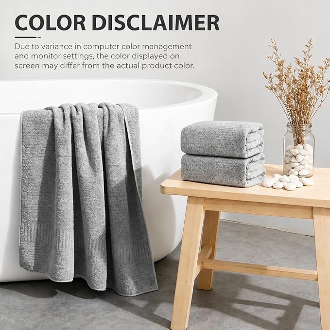 SEISSO 4 Pack Extra Large Bath Towels 63"x35", Bath Sheets - Image 5