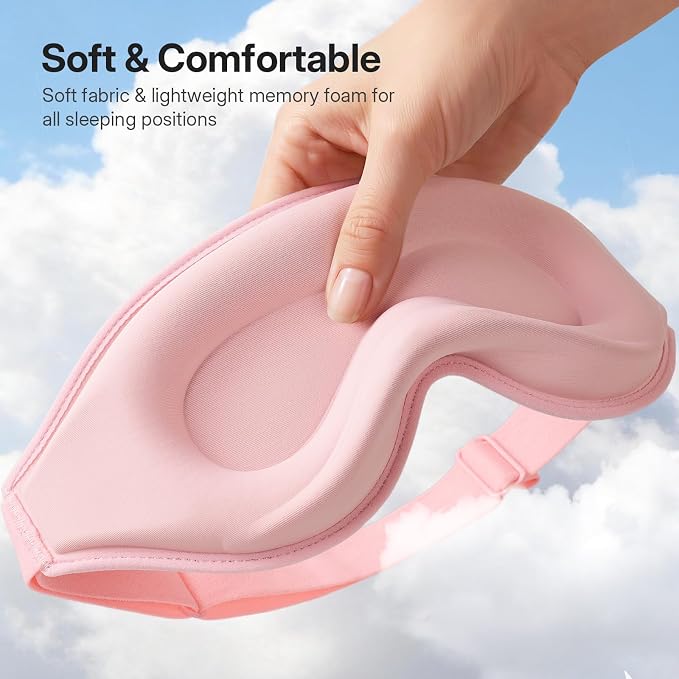 LitBear Long Lash Sleep Mask for Women Men Side Sleeper, 3D Contoured Light - Image 5