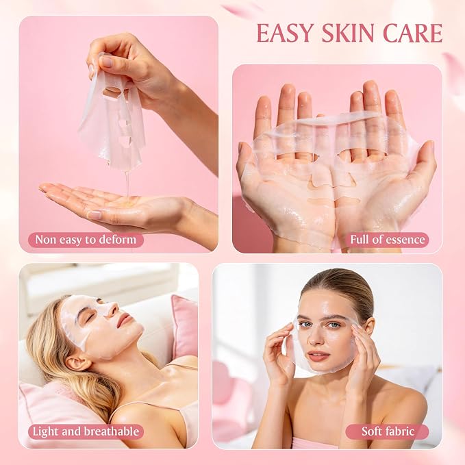 Aottom 30pcs Face Masks Skincare, Bulk Facial Masks - Image 3