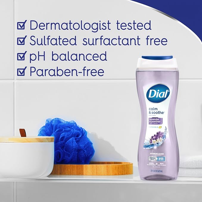 Dial Body Wash, Calm & Soothe Lavender & Jasmine Scent, 16 fl oz - Image 6