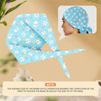 Adjustable Scrub Cap with Buttons & Sweatband, Working Hat with Elastic Tie Back - Image 5