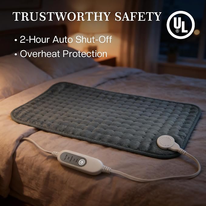 Heating Pad for Back Pain & Period Cramps, Moist Heated Pad for Abdomen - Image 6
