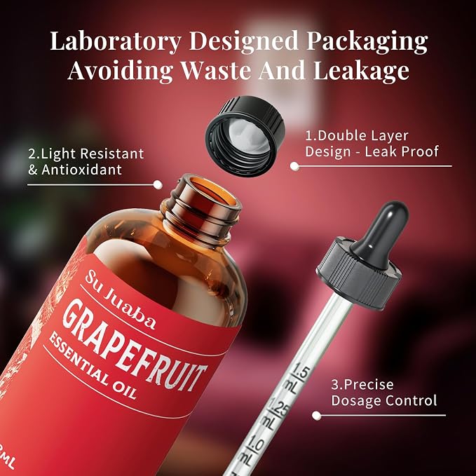 SU JUABA Grapefruit Essential Oil 4 Fl Oz, 100% Pure Natural - Image 7
