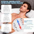 Silicone Bath Pillows for Tub, Easy Clean, Quick Dry, Non Slip Bath Pillow - Image 2