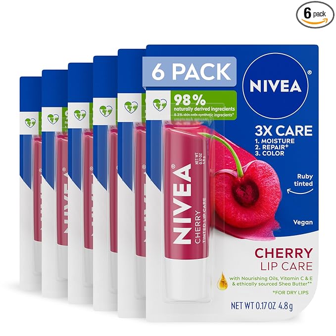 NIVEA Cherry Lip Care, Tinted Lip Balm by Nivea