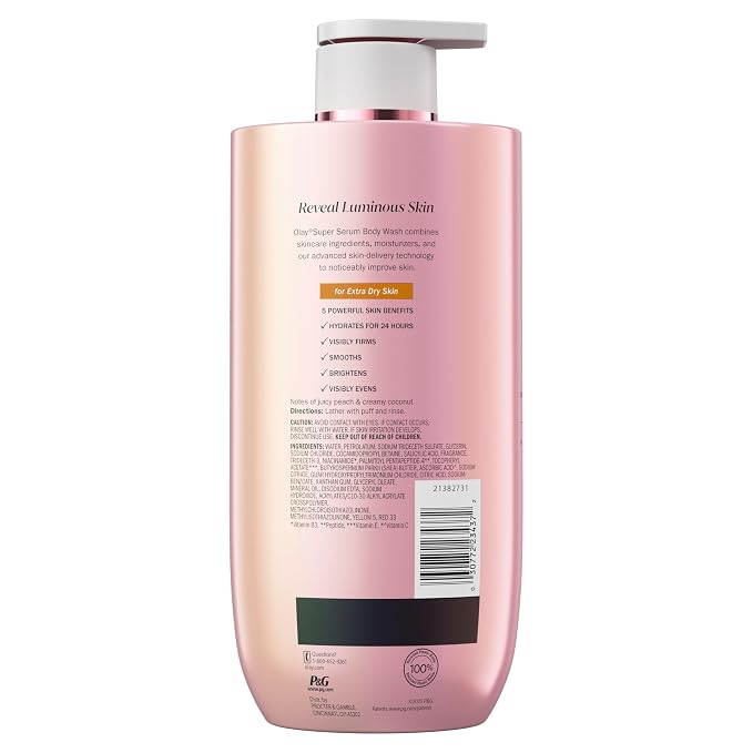Olay Super Serum Body Wash for Extra Dry Skin, 24hr Long Lasting Hydration - Image 12
