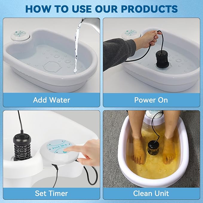 Pilipane Foot Bath Machine, Portable Ionic Detox Foot Bath Machine, Foot - Image 6