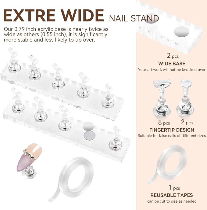 Nail Art Brushes Set with Nail Stand Holder - Image 9