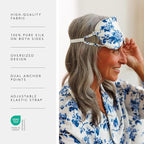 Fishers Finery 25 Momme 100% Mulberry Silk Eye Mask Adjustable Strap - Image 2