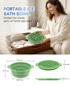 Face Bowl for Ice with Built-in Ice Tray – Collapsible Silicone Facial Ice Bath - Image 8