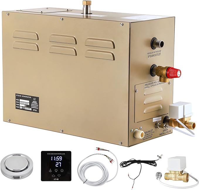 CGOLDENWALL 9KW Commercial Self-Draining Steam Generator Shower System Home by CGOLDENWALL