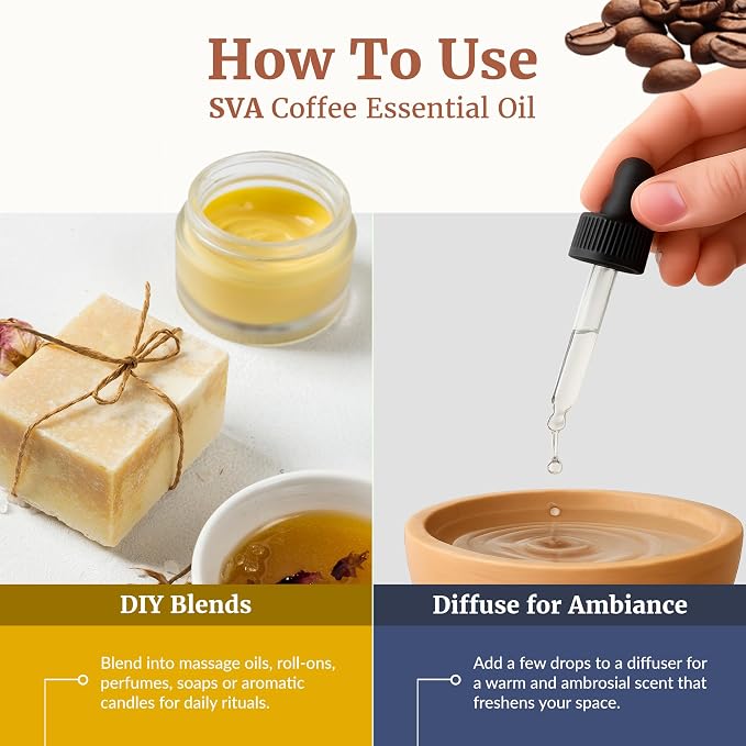 SVA Coffee Essential Oil – 1 Fl Oz – 100% Natural Coffee Oil - Image 6