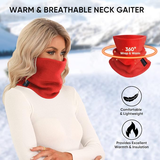 TICONN Neck Gaiter Face Cover Scarf, Neck Warmer Breathable Sun & Wind-proof - Image 4