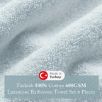 Madison Park Turkish 100% Cotton 600Gsm Luxury Premium Thick Soft Absorbent - Image 3
