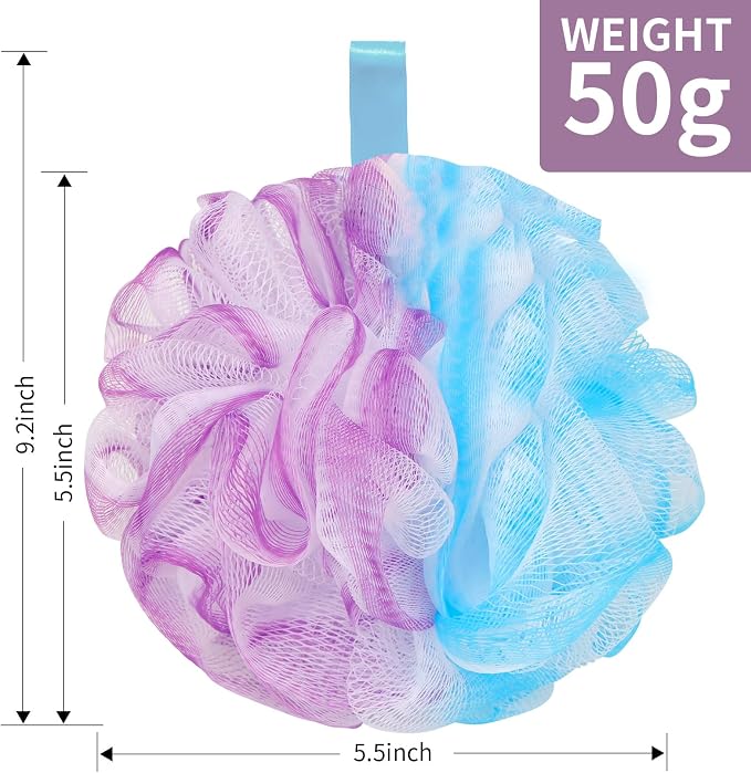 FARMOGA Bath Loofah Sponge Back Scrubber Shower Sponge Soft Mesh Exfoliator - Image 2