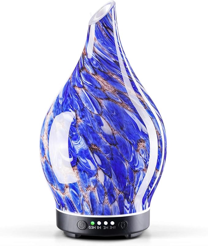 Porseme 150ml Essential Oil Diffuser Glass Color Changing Aroma Air Diffusers by Porseme