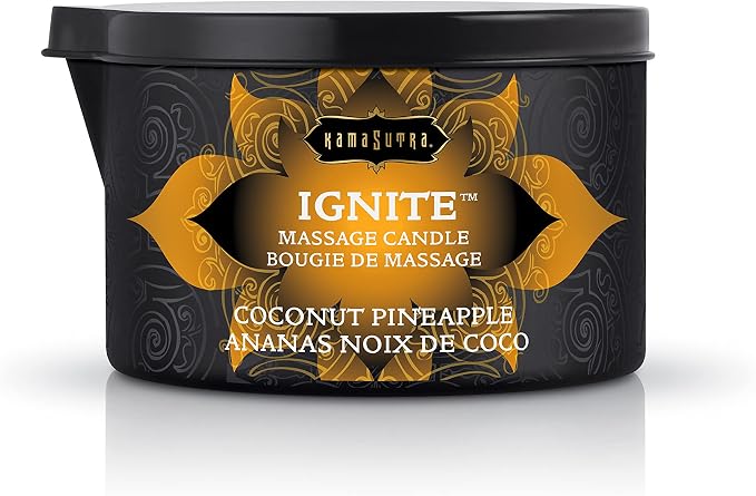 KAMA SUTRA Ignite Coconut Pineapple 6 oz Massage Candle - Image 6