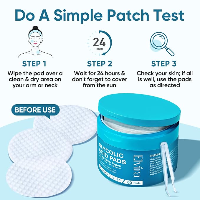 Elvira Glycolic Acid Exfoliating Facial Pads - Image 8