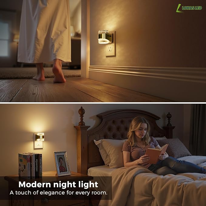 L LOHAS LED Night Light, 2 Pack 3000K Bubble Night Lights Plug into Wall - Image 6