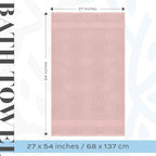 White Classic Luxury Bath Towels Set of 4 Large - Image 4