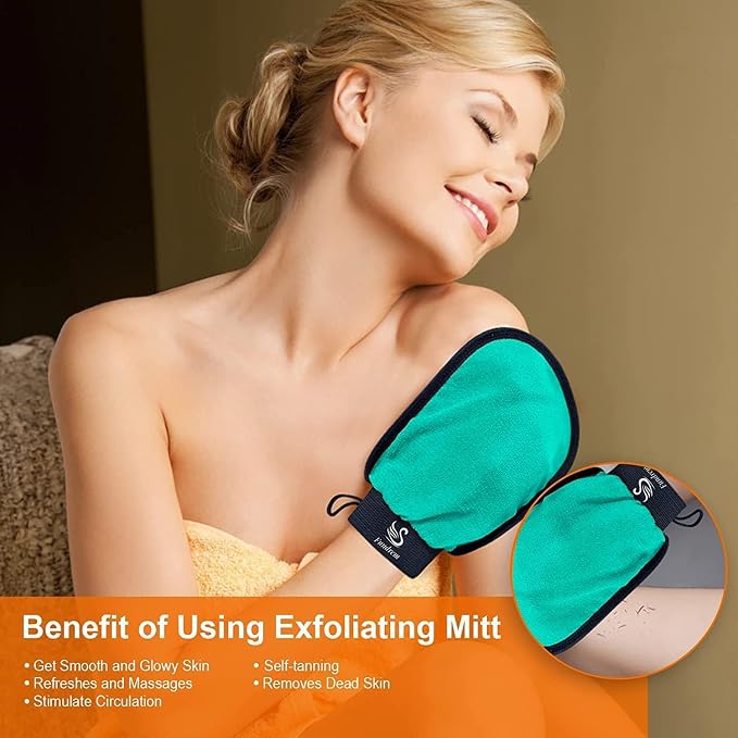 Exfoliating Gloves 2 Pcs, Exfoliating Body Scrubber - Image 2