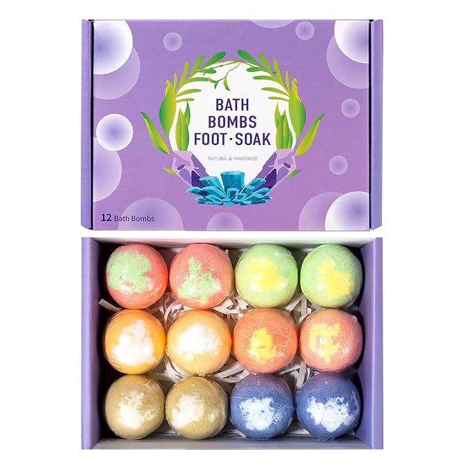 Foot Bath Bombs 12 Pack, Organic Natural Handmade Foot Soak by Unknown