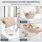 BEoffer 2 Pack Microfiber Hair Towel - Image 3