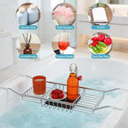 Cabilock Stainless Steel Expandable Bathtub Tray, Chrome Polished Telescopic - Image 6