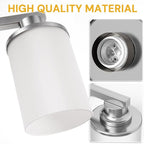 L LOHAS LED Brushed Nickel Bathroom Light Fixtures, 3-Light Vanity Light Over - Image 4