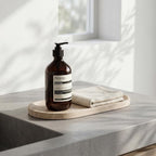 YKAJO Oval Real Marble Tray for Bathroom Kitchen Counter Stone Decorative - Image 6