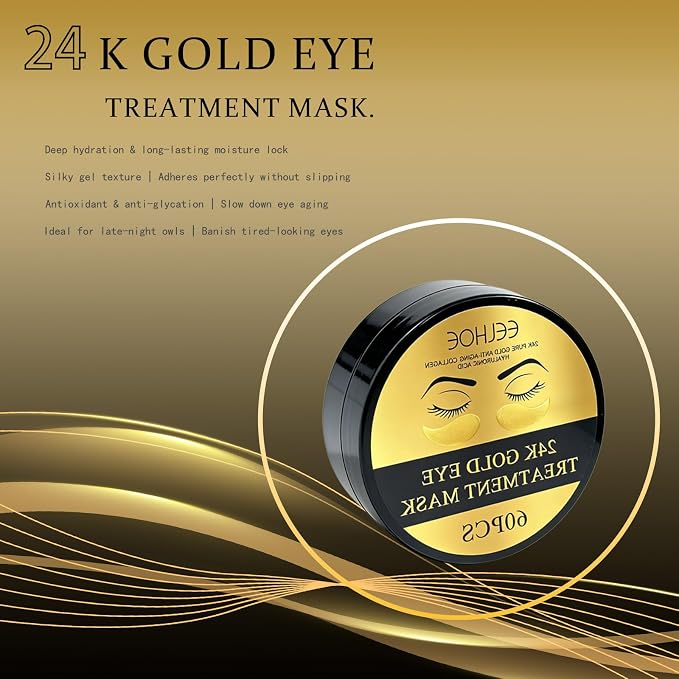 Under Eye Patches 120PCS, 24K Gold Collagen Eye Mask - Image 7