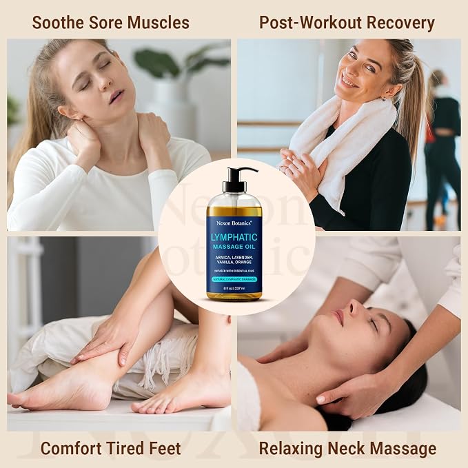 Lymphatic Drainage Massage Oil for Massage Therapy 8 fl oz - Image 5