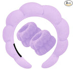 Beleki Spa Headband for Washing and Wristband Set Sponge Headband Women Face by Beleki