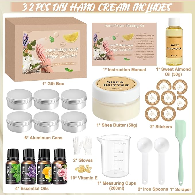Jcoos DIY Hand Cream Making Kit, Handcream - Image 3