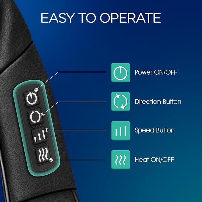 VOYOR-HEALTH Shiatsu Neck and Back Massager, Electric Deep Tissue 4D Kneading - Image 3