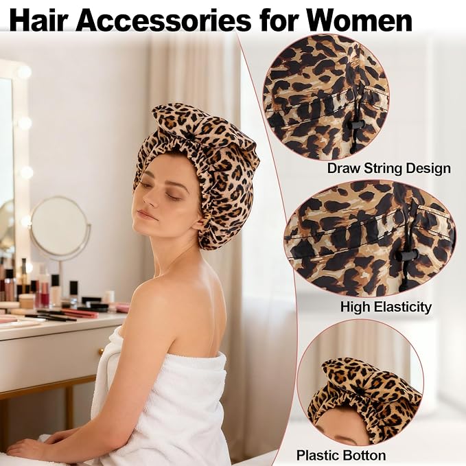 ELEBOX Extra Large Shower Cap for Braids/Curly Hair/Dreadlock | Reusable - Image 4
