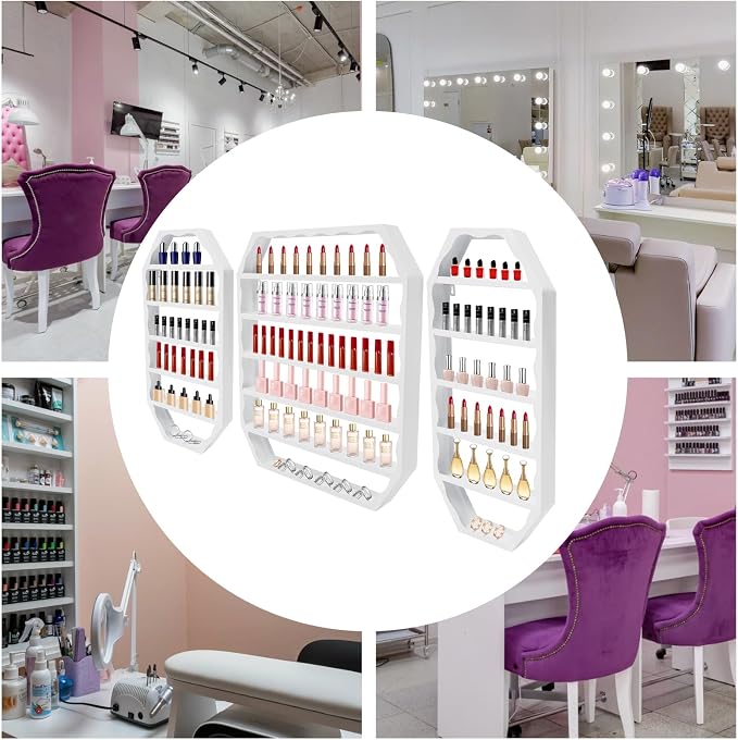 Nail Polish Organizer Wall Mounted, Metal Nail Polish Storage Holder - Image 8