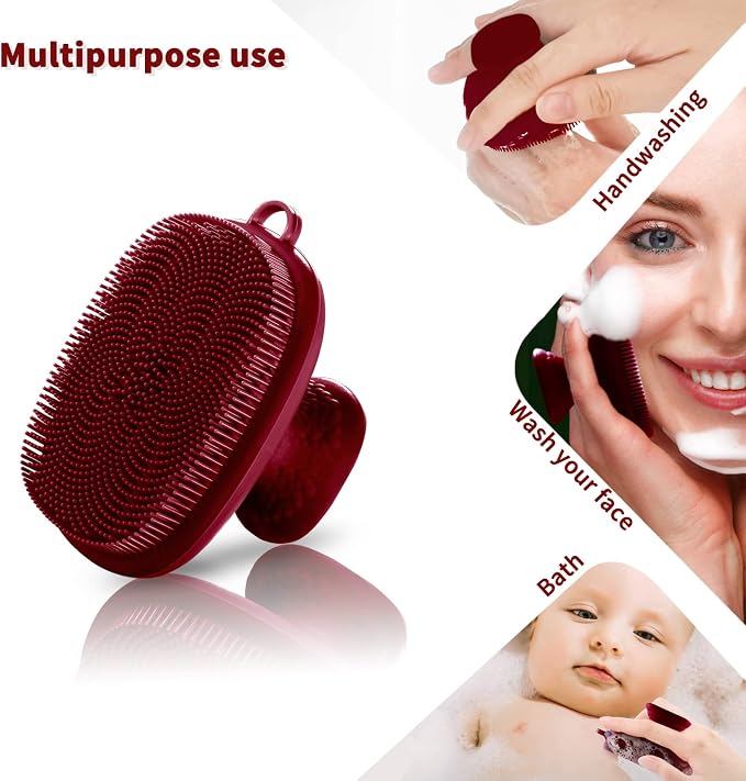 Silicone Face Scrubber for Men Facial Cleansing Brush Silicone Face Wash Brush - Image 2