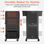 TASALON Professional Rolling Salon Cart, 6-Drawer Storage Trolley - Image 5