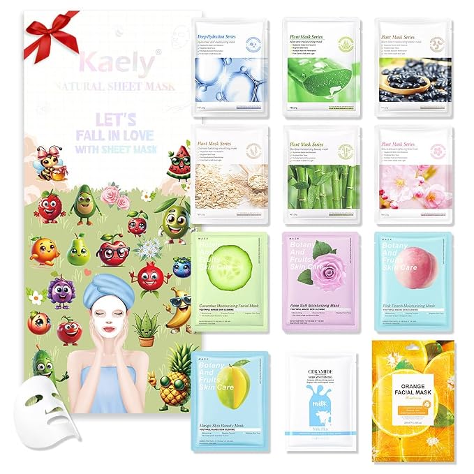 Kaely 12 Pack Variety Face Masks by KaelyCosmetics