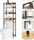 MAHANCRIS Over The Toilet Storage Rack, 4 Tier Bathroom Organizer Over Toilet - Image 5