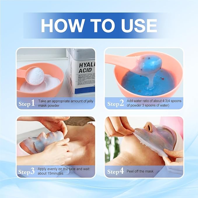 Jelly Mask for Facials Professional, Hydrating & Moisturizing Peel-Off Natural - Image 4