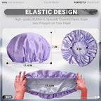 Smilco 4 Pack Shower Caps for Women, Reusable Waterproof Double Layer Bath Cap - Image 5