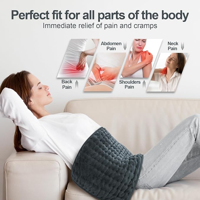Heating Pad for Back, Electric Heating Pads for Cramps/Abdomen/Waist/Shoulder - Image 3