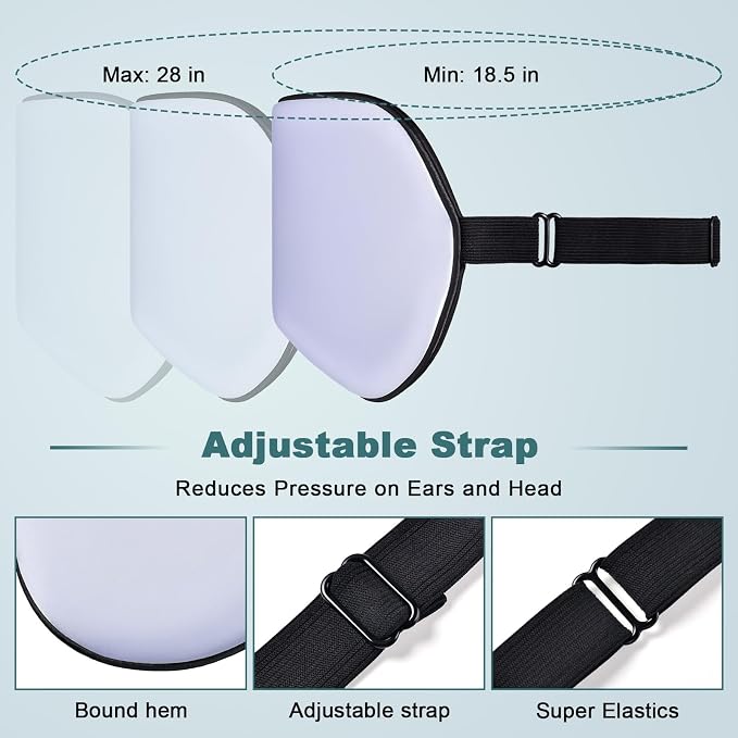Sleep Mask for Side Sleeper Women Men, Eye Mask for Sleeping Light Blocking - Image 2