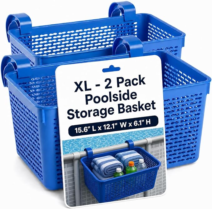 2 Packs XL Poolside Storage Basket by Papapacks