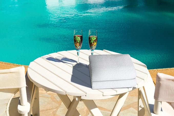 Avalon Towels 100% Cotton Pool Towels White Beach Towels Pack of 12 - Image 7