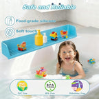 Bathtub Splash Guard for Kids, 2.6 FT Silicone Bathtub Play Shelf - Image 4