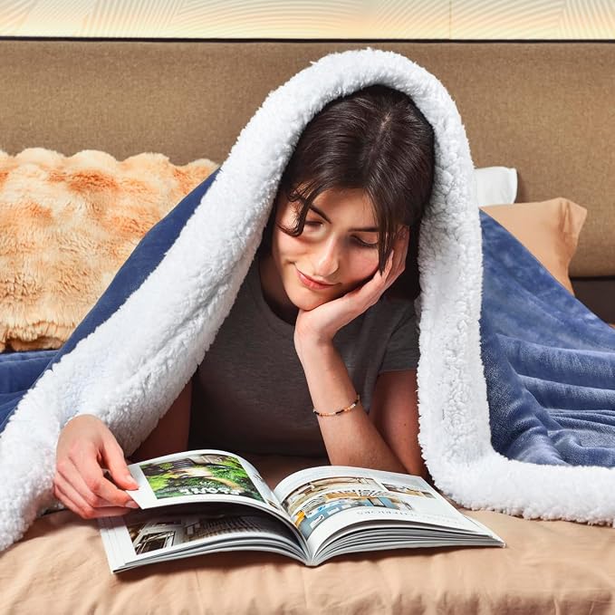 KAWAHOME Sherpa Fleece Twin Size Blanket - Image 3